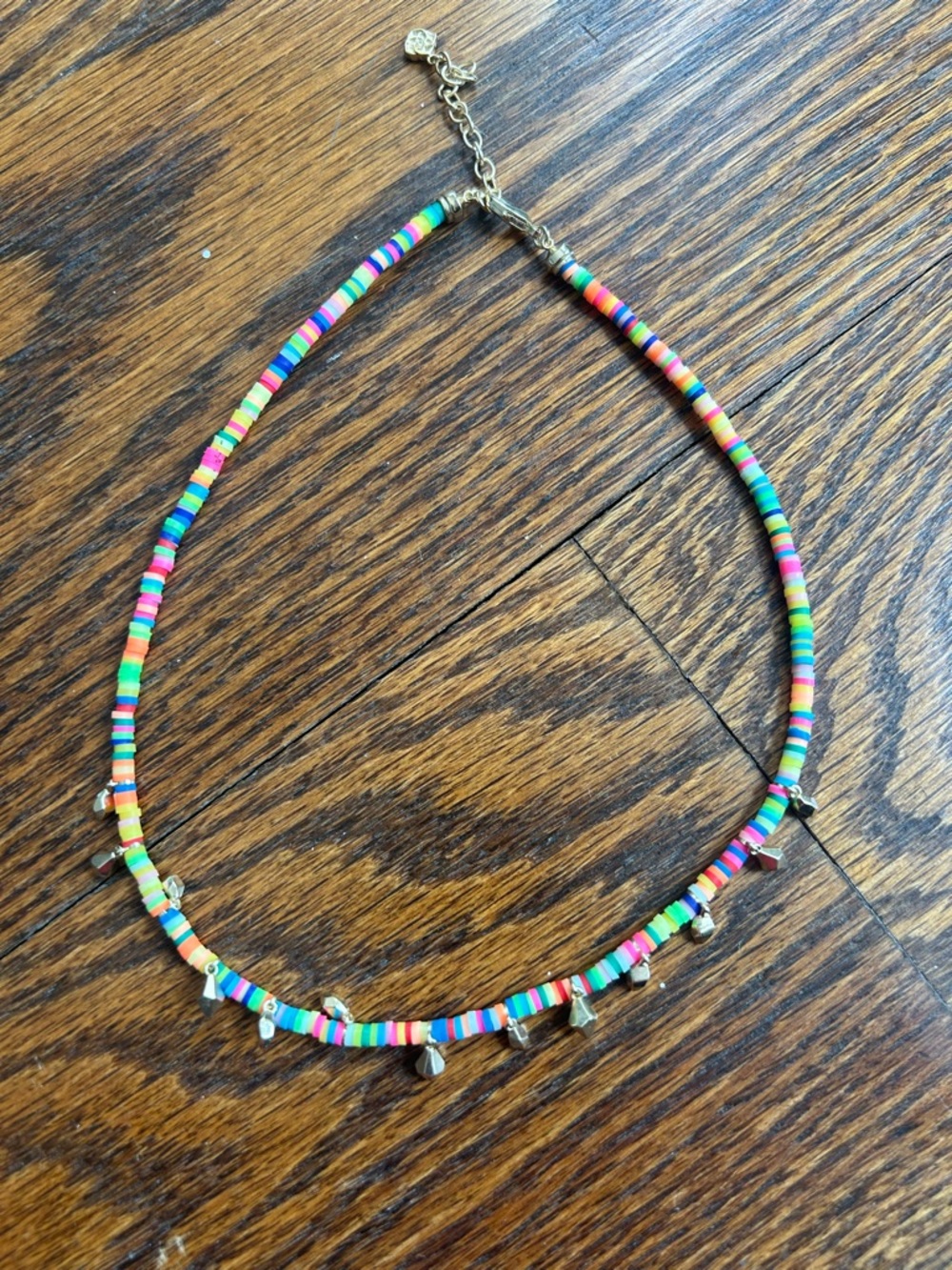 Kendra Scott Multicolor Beaded Choker Necklace with Gold Accents